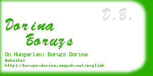 dorina boruzs business card